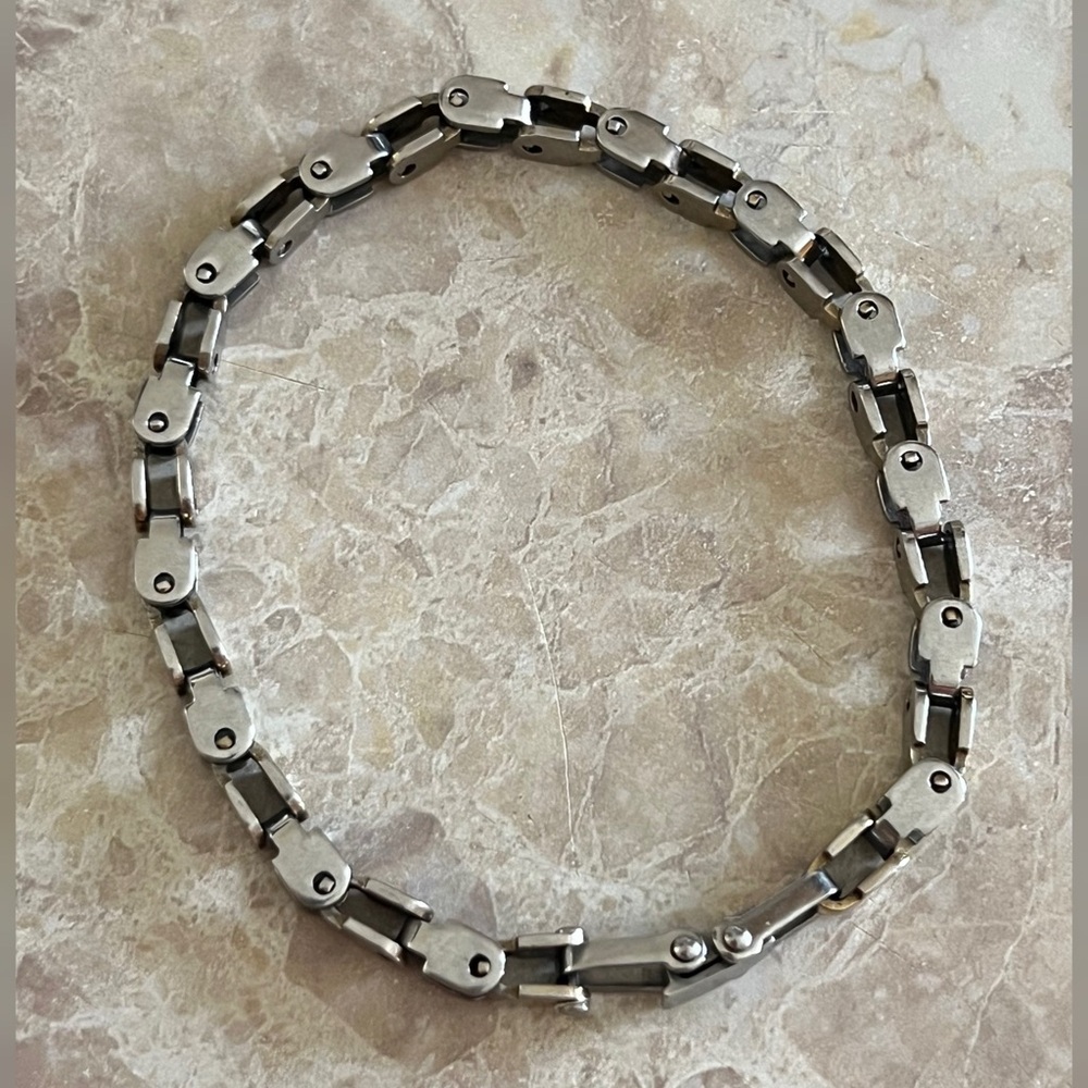 Stainless Steel Men’s Link Chain Bracelet Silver Color